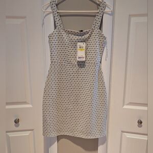 Rose Harlow Black and White‎ Patterned Dress